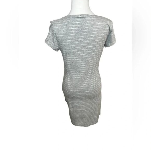 Athleta Knee Length Casual Striped Dresses small gray and white stripe midi - Picture 5 of 11